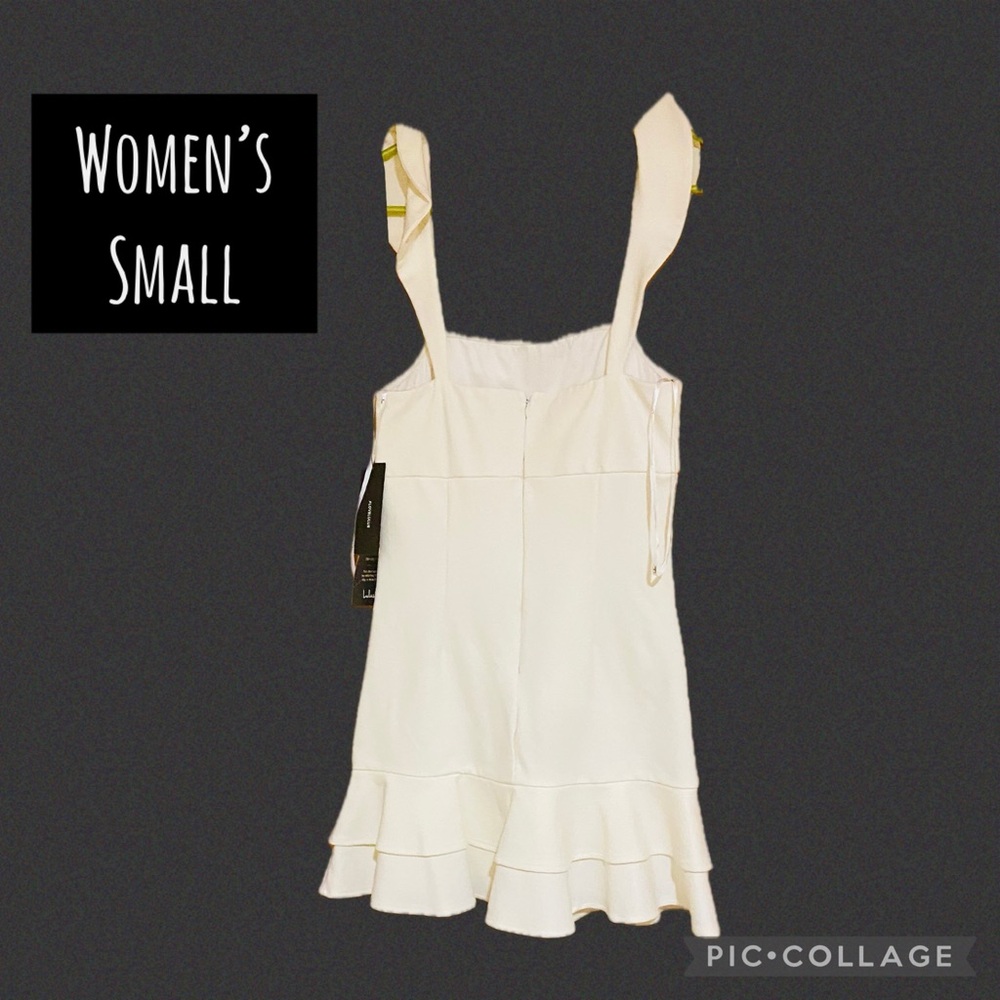 Lulu’s White Ruffled Sleeveless Dress - Picture 3 of 7